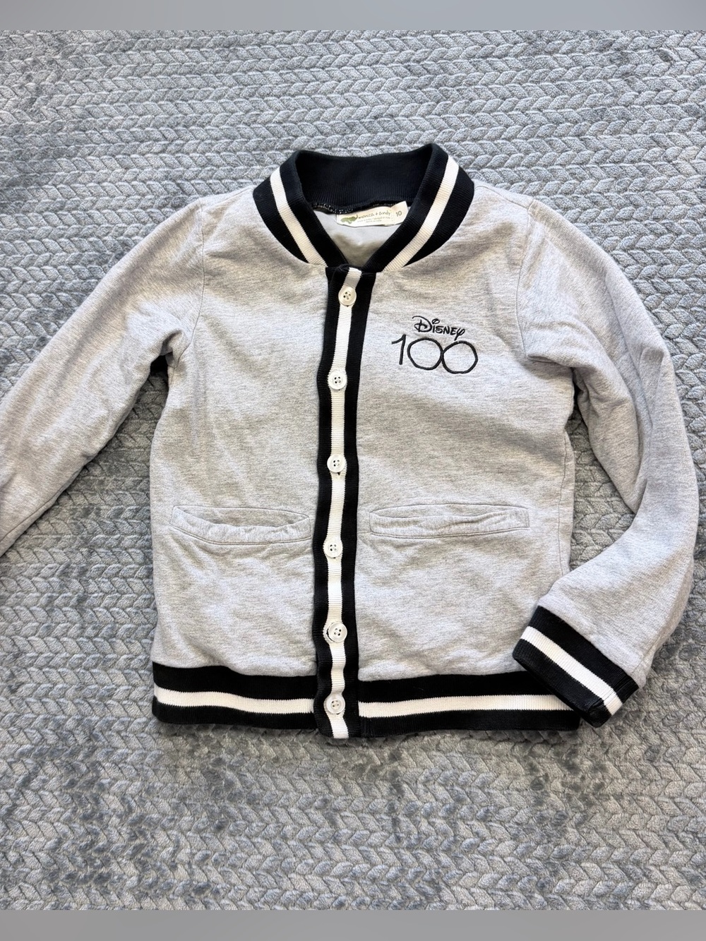 Monica + Andy Kids Disney Mickey Mouse Varsity Bomber Jacket Size 10